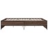 Estructura cama madera ingeniería metal marrón roble 140x200