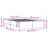 Estructura cama madera ingeniería metal marrón roble 140x200