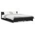 Cama con cajones madera de ingeniería negro 120x200
