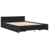 Cama con cajones madera de ingeniería negro 120x200