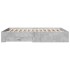 Cama con cajones madera ingeniería gris hormigón 160x200