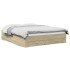 Cama con cajones madera ingeniería roble Sonoma 140x200