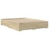 Cama con cajones madera ingeniería roble Sonoma 140x200