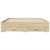 Cama con cajones madera ingeniería roble Sonoma 140x200