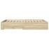 Cama con cajones madera ingeniería roble Sonoma 140x200