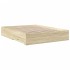 Cama con cajones madera ingeniería roble Sonoma 140x200