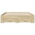 Cama con cajones madera ingeniería roble Sonoma 140x190