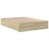 Cama con cajones madera ingeniería roble Sonoma 140x190