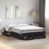 Cama con cajones madera de ingeniería negro 120x200
