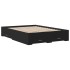 Cama con cajones madera de ingeniería negro 120x200