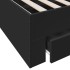 Cama con cajones madera de ingeniería negro 120x200