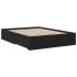 Cama con cajones madera de ingeniería negro 140x190