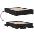 Cama con cajones madera de ingeniería negro 140x190