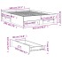 Cama con cajones madera de ingeniería negro 140x190