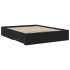 Estructura cama con cajones madera ingeniería negra 160x200
