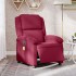 Sillón reclinable de masaje eléctrico terciopelo rojo