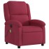 Sillón reclinable de masaje eléctrico terciopelo rojo