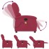 Sillón reclinable de masaje eléctrico terciopelo rojo