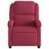 Sillón reclinable de masaje eléctrico terciopelo rojo