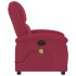 Sillón reclinable de masaje eléctrico terciopelo rojo