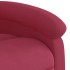 Sillón reclinable de masaje eléctrico terciopelo rojo