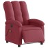 Sillón de masaje reclinable eléctrico tela rojo