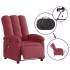 Sillón de masaje reclinable eléctrico tela rojo
