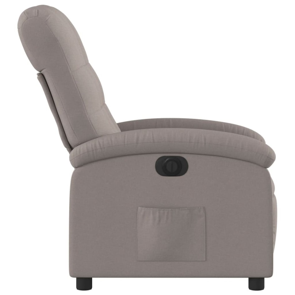 Sillón reclinable eléctrico tela gris