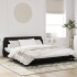 Estructura de cama con cabecero de terciopelo negro 180x200