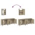 Set de muebles de baño 3 pzas madera contrachapada roble
