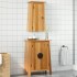 Conjunto de muebles de baño 2 piezas madera maciza de