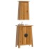 Conjunto de muebles de baño 2 piezas madera maciza de