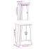 Conjunto de muebles de baño 2 piezas madera maciza de