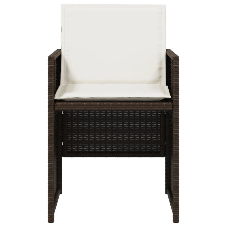 Sillas de jardín con cojines 4 unidades ratán sintético