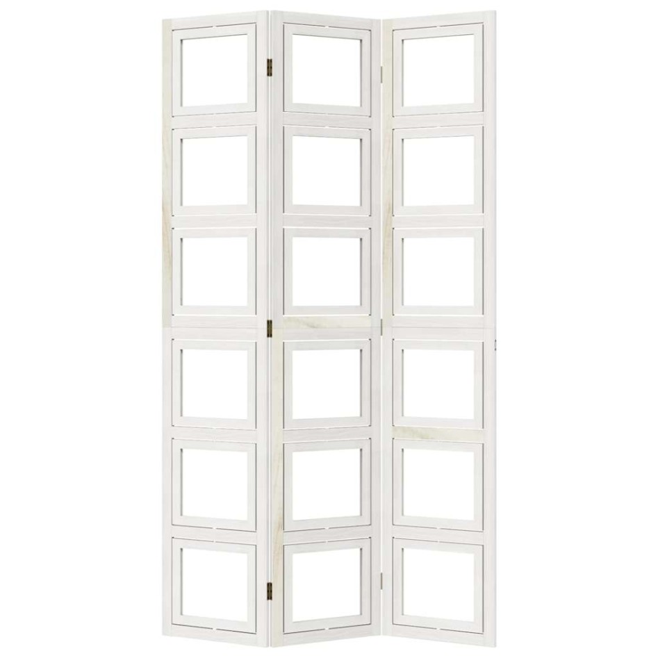 Biombo separador de 3 paneles madera maciza Paulownia