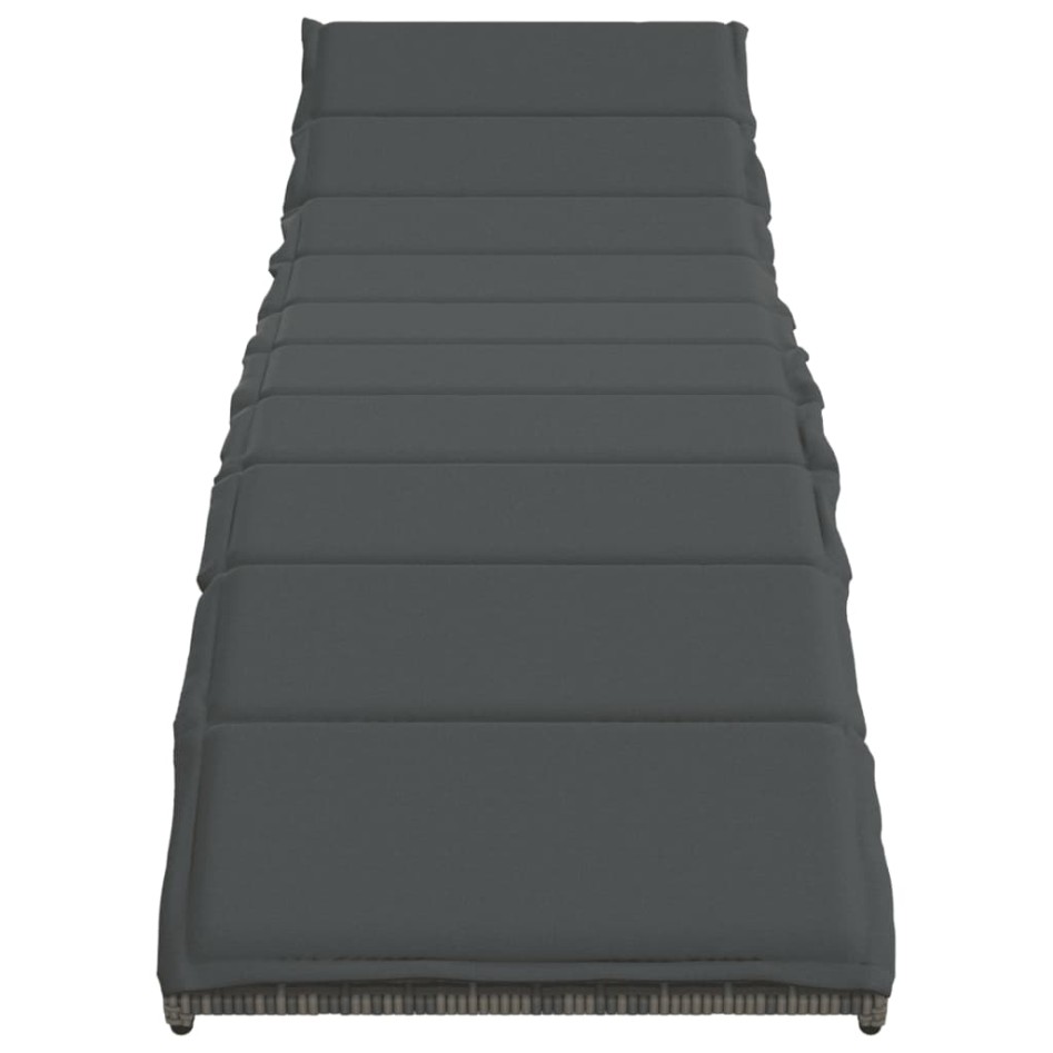 Tumbonas con mesita 2 unidades ratán sintético