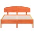 Estructura de cama sin colchón madera maciza marrón 120x190