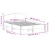 Estructura de cama sin colchón madera maciza de pino 135x190