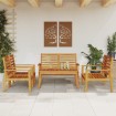 Juego de muebles de jardín 5 pzas madera maciza de acacia