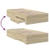 Cama con cajones madera ingeniería roble Sonoma 90x200