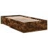 Cama con cajones madera de ingeniería roble ahumado 100x200