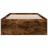 Cama con cajones madera de ingeniería roble ahumado 100x200