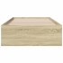 Cama con cajones madera ingeniería roble Sonoma 75x190