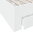 Cama con cajones madera de ingeniería blanca 75x190