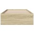 Cama con cajones madera ingeniería roble Sonoma 90x190