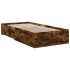Cama con cajones madera de ingeniería roble ahumado 90x190