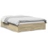 Cama con cajones madera de ingeniería roble Sonoma 120x190