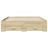 Cama con cajones madera de ingeniería roble Sonoma 120x190