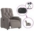 Sillón reclinable eléctrico tela gris