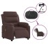 Sillón reclinable de masaje eléctrico tela marrón